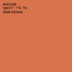 #D9734B - Raw Sienna Color Image